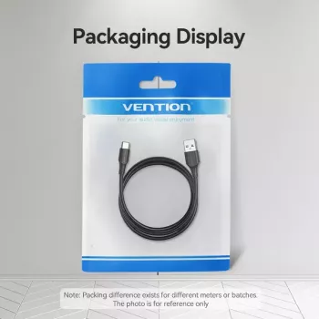 Vention USB 2.0 A Kištukas į C Kištuką 3A Laidas 0,5M Juodas