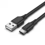 Vention USB 2.0 A Kištukas į C Kištuką 3A Laidas 0,5M Juodas