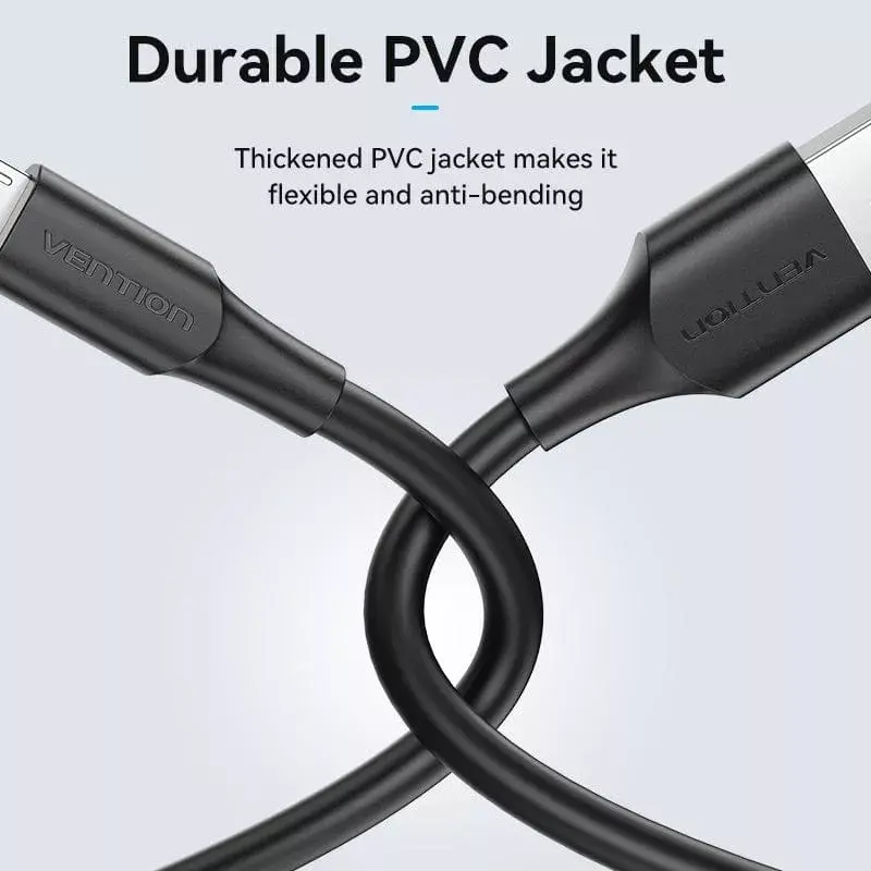Vention USB 2.0 A (vyriškas) į Micro-B (vyriškas) 2A kabelis 2 m juodos spalvos