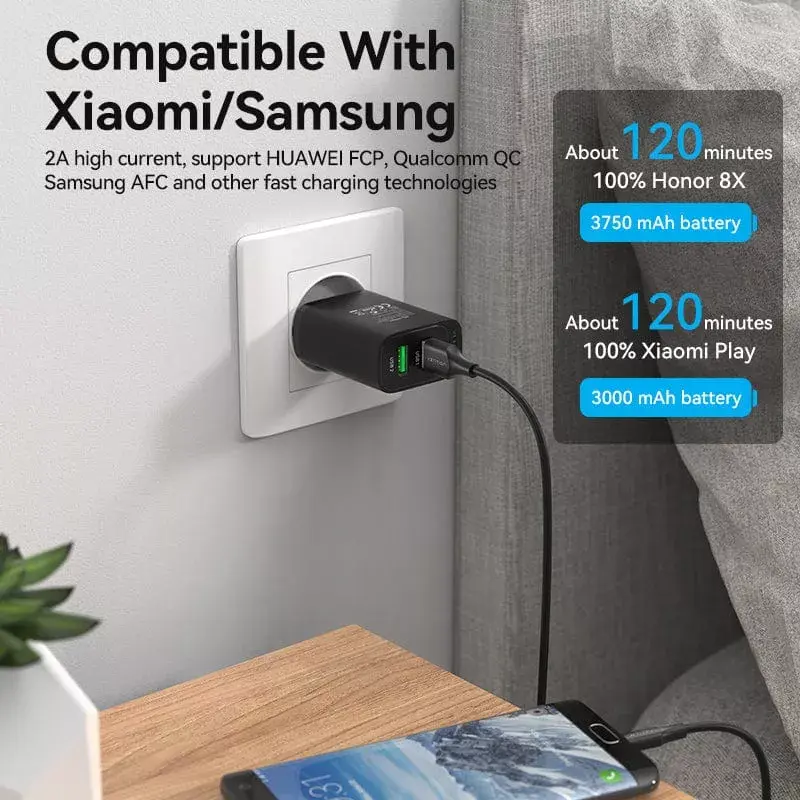 Vention USB 2.0 A (vyriškas) į Micro-B (vyriškas) 2A kabelis 2 m juodos spalvos