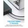 Vention USB 3.0 A-B laidas 3 m — USB 3.2 Gen 1 (5 Gbit/s), juodas, nikeliuotos jungtys