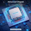 Vention CKOHB 4 viename USB 3.0 mini šakotuvas, 1x USB 3.0 + 3x USB 2.0, 5 Gbps, 0,15 m, aliuminis, pilkas