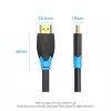 HDMI kabelis Vention 5 m 2.0 18 Gbit/s Vyriškas-Vyriškas, PVC apvalkalas, Auksuoti kontaktai, Palaiko 4K@60Hz