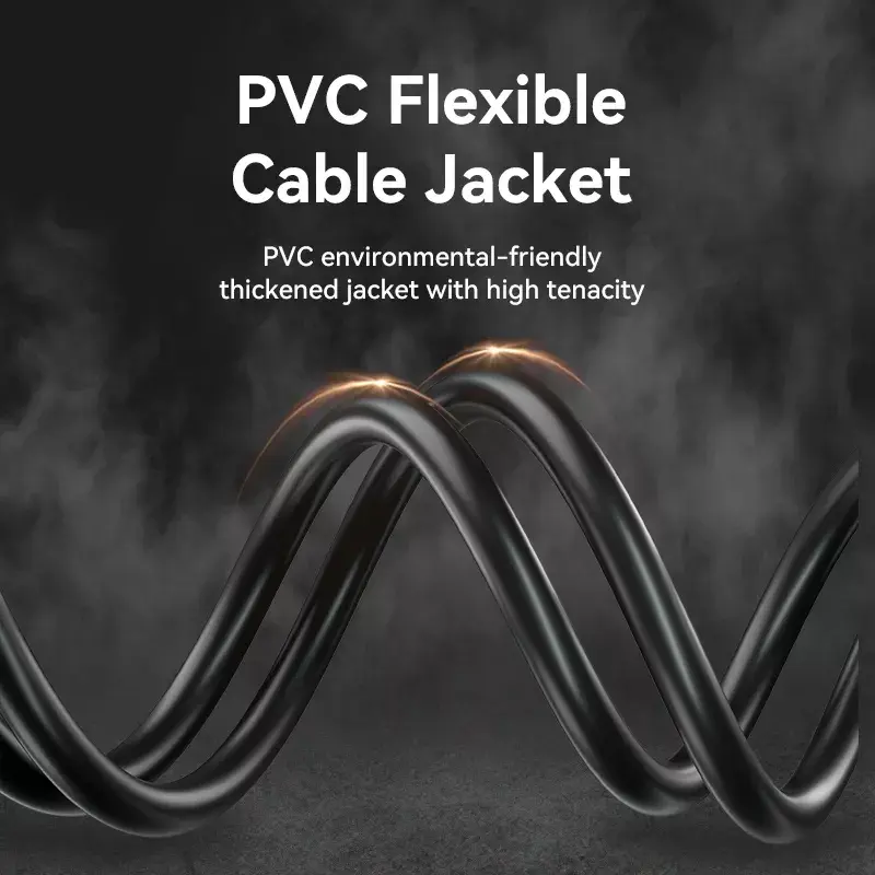 HDMI kabelis Vention 5 m 2.0 18 Gbit/s Vyriškas-Vyriškas, PVC apvalkalas, Auksuoti kontaktai, Palaiko 4K@60Hz