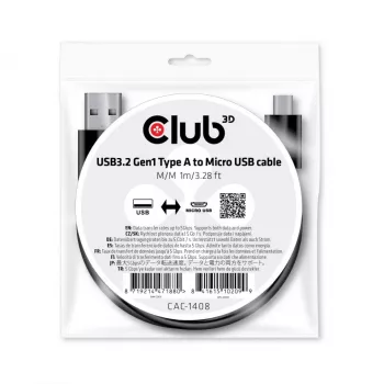 USB 3.2 Gen1 Type-A į Micro USB laidas M/M 1 m CLUB3D CAC-1408
