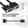 DVI-A į VGA laidas M/M CLUB3D CAC-1243 3m 28 AWG juodas
