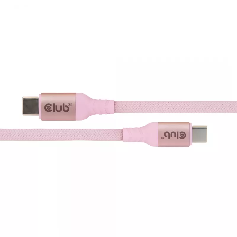CLUB3D USB-C magnetinė ritė 240W rožinis kabelis 2m USB 2.0