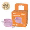 CLUB3D USB-C magnetinė ritė 240W rožinis kabelis 2m USB 2.0