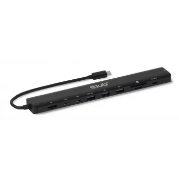 CLUB3D 10-1 Nešiojamas Dock USB Type-C 10Gbps į HDMI 8K30Hz PD3.1 Max. 140W