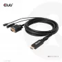 CLUB3D HDMI į VGA laidas M/M 2m 28AWG