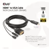CLUB3D HDMI į VGA laidas M/M 2m 28AWG
