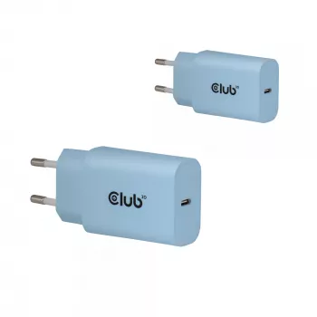 CLUB3D 2 vnt. USB-C 30 W baltas įkroviklis, vidaus, AC, mėlynas