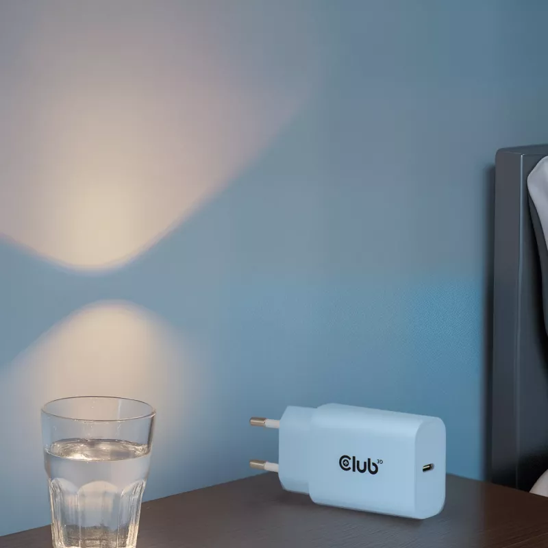 CLUB3D 2 vnt. USB-C 30 W baltas įkroviklis, vidaus, AC, mėlynas