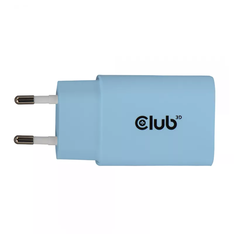 CLUB3D 2 vnt. USB-C 30 W baltas įkroviklis, vidaus, AC, mėlynas