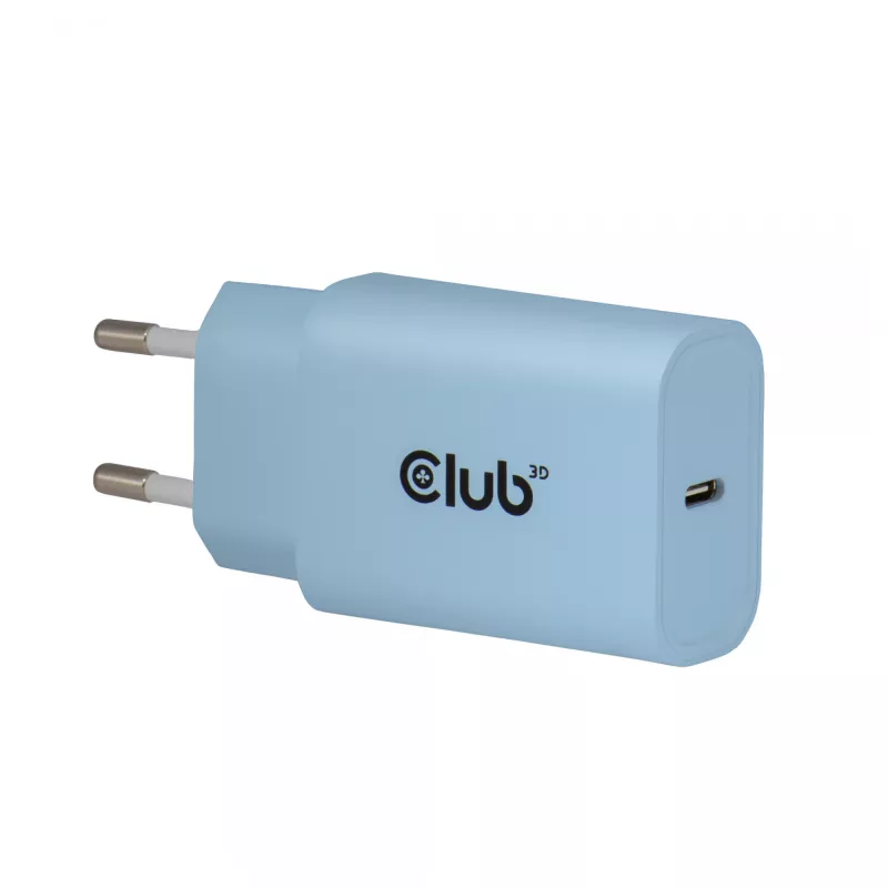 CLUB3D 2 vnt. USB-C 30 W baltas įkroviklis, vidaus, AC, mėlynas