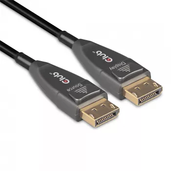 CLUB3D DisplayPort 1.4 aktyvus optinis kabelis vienakryptis 4K120Hz 8K60Hz M/M 20m