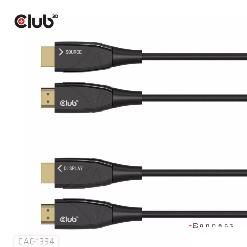CLUB3D CAC-1394 Ultra High Speed AOC laidas 4K120Hz/8K60Hz vienakryptis M/M 100m