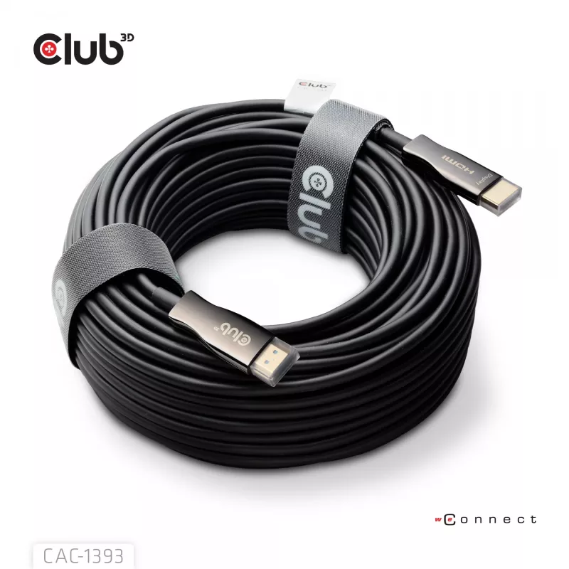 Club 3D HDMI Hybrid AOC laidas 8K60Hz / 4K120Hz 50 m, HDMI Type A kištukas–kištukas