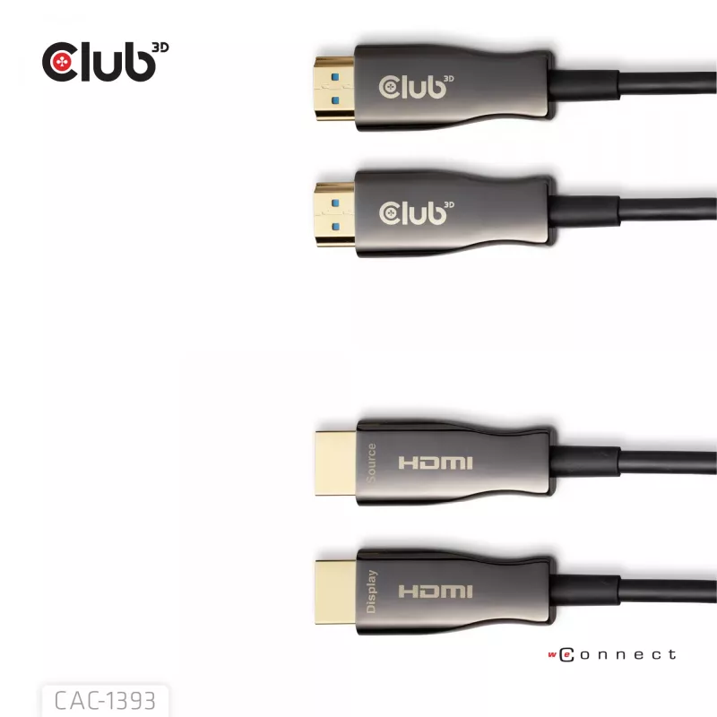 Club 3D HDMI Hybrid AOC laidas 8K60Hz / 4K120Hz 50 m, HDMI Type A kištukas–kištukas