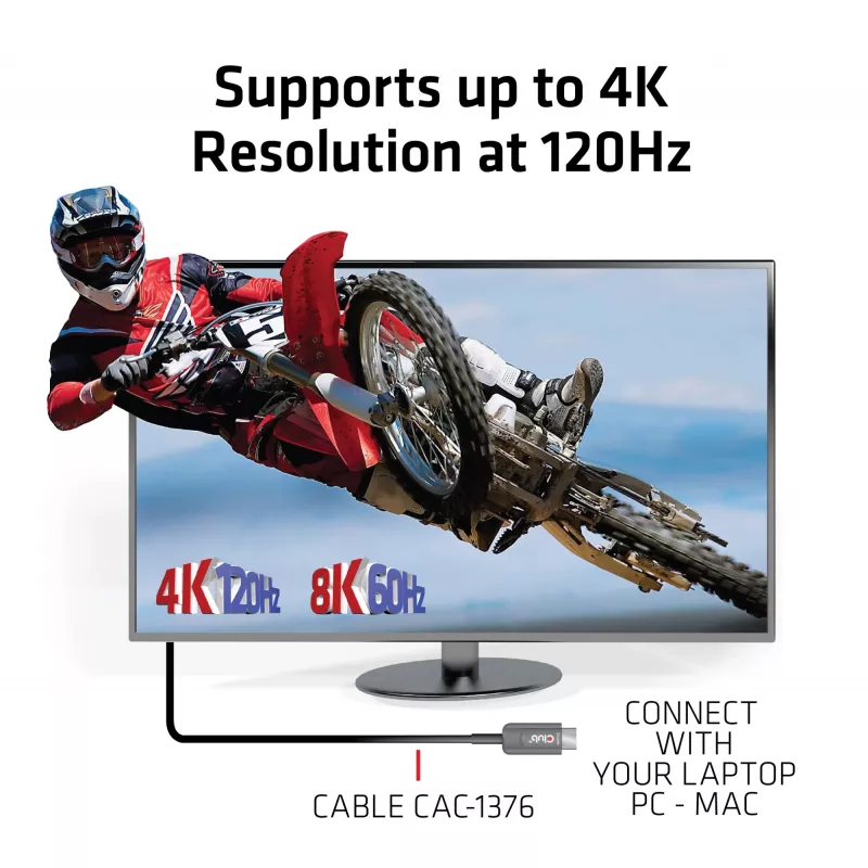 CLUB3D Ultra High Speed HDMI™ sertifikuotas AOC laidas 4K120Hz/8K60Hz Unidirectional M/M 10m/32.80ft