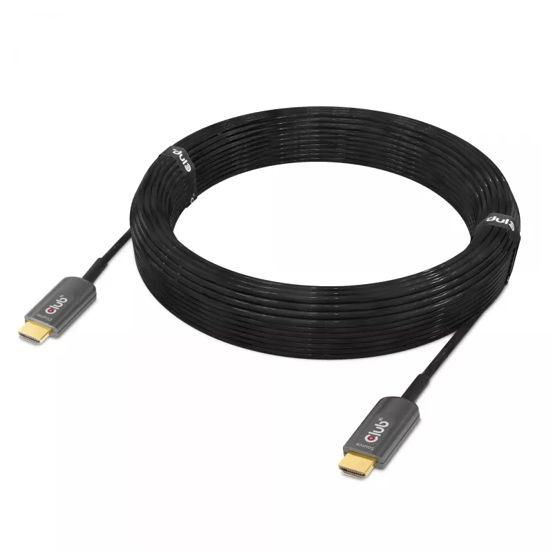 CLUB3D Ultra High Speed HDMI™ sertifikuotas aktyvus optinis kabelis 4K120Hz/8K60Hz vienakryptis M/M 15m
