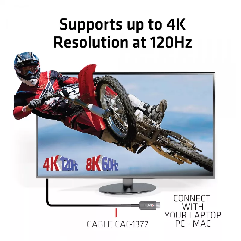 CLUB3D Ultra High Speed HDMI™ sertifikuotas aktyvus optinis kabelis 4K120Hz/8K60Hz vienakryptis M/M 15m