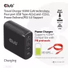 CLUB3D kelioninis įkroviklis 100W GaN technologija, keturi USB prievadai (2x Type-A ir 2x Type-C), Power Delivery (PD) 3.0 palaikymas