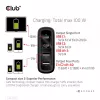 CLUB3D kelioninis įkroviklis 100W GaN technologija, keturi USB prievadai (2x Type-A ir 2x Type-C), Power Delivery (PD) 3.0 palaikymas