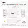CLUB3D kelioninis įkroviklis 100W GaN technologija, keturi USB prievadai (2x Type-A ir 2x Type-C), Power Delivery (PD) 3.0 palaikymas