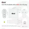 CLUB3D kelioninis įkroviklis 100W GaN technologija, keturi USB prievadai (2x Type-A ir 2x Type-C), Power Delivery (PD) 3.0 palaikymas