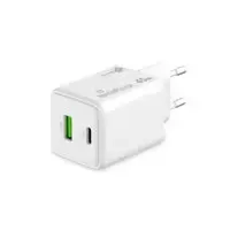 MediaRange MRMA113-2 USB-C 45 W kroviklis su USB-A, baltas, 100–240 V