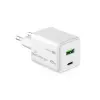 MediaRange MRMA113-2 USB-C 45 W kroviklis su USB-A, baltas, 100–240 V