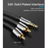 Garso kabelis Vention 3,5 mm TRRS (kištukas) – 2×RCA (kištukas), 2 m, juodas