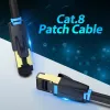 Vention Cat.8 SFTP Patch Laidas 0,5 m Juodas RJ-45 Auksuoti kontaktai