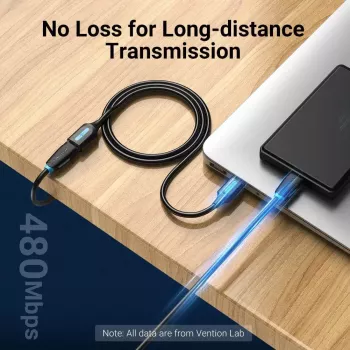 Vention USB 2.0 A lizdo prailginimo laidas 2 m juodas PVC