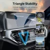 Automobilio ventiliacijos grotelių laikiklis telefonui Vention KCTB0 – automatinis užspaudžiamas laikiklis 4,7–7,2 colio telefonams, juodas, ABS/TPU, 117,6×73×84,3 mm