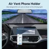 Automobilio ventiliacijos grotelių laikiklis telefonui Vention KCTB0 – automatinis užspaudžiamas laikiklis 4,7–7,2 colio telefonams, juodas, ABS/TPU, 117,6×73×84,3 mm