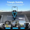 Automobilinis telefono laikiklis Vention KCOB0 – automatinis užspaudimas, siurbtukas, juodas, 73 mm plotis, 117,6 mm aukštis