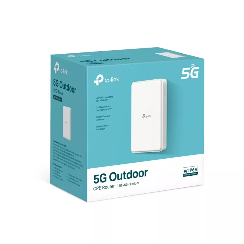 TP-Link 5G lauko maršrutizatorius su integruotu 5G modemu, 2.5 Gigabit Ethernet, baltas