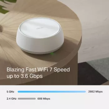 TP-Link Deco BE22 (1 vnt.) tinklo sistema Wi-Fi 7 Dual-Band (2,4 GHz / 5 GHz) balta