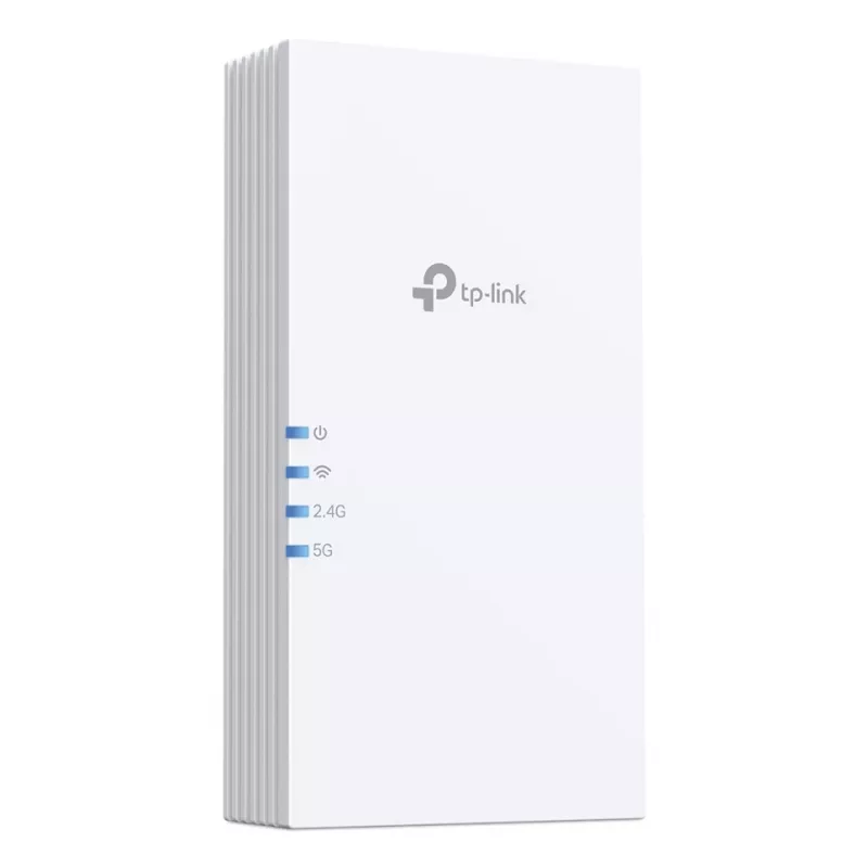 Bevielis ryšio stiprintuvas TP-Link RE220BE – dviejų juostų 2,4/5 GHz, 802.11be, 2 išorinės antenos, 100–240 V įėjimas