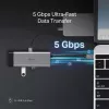 USB Type-C 7-in-1 stotelė TP-Link UH7021C — HDMI, USB 3.2 Gen1, USB 2.0, SD/microSD, 5000 Mbit/s, aliuminis juoda