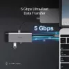 USB Type-C 7-in-1 stotelė TP-Link UH7021C — HDMI, USB 3.2 Gen1, USB 2.0, SD/microSD, 5000 Mbit/s, aliuminis juoda