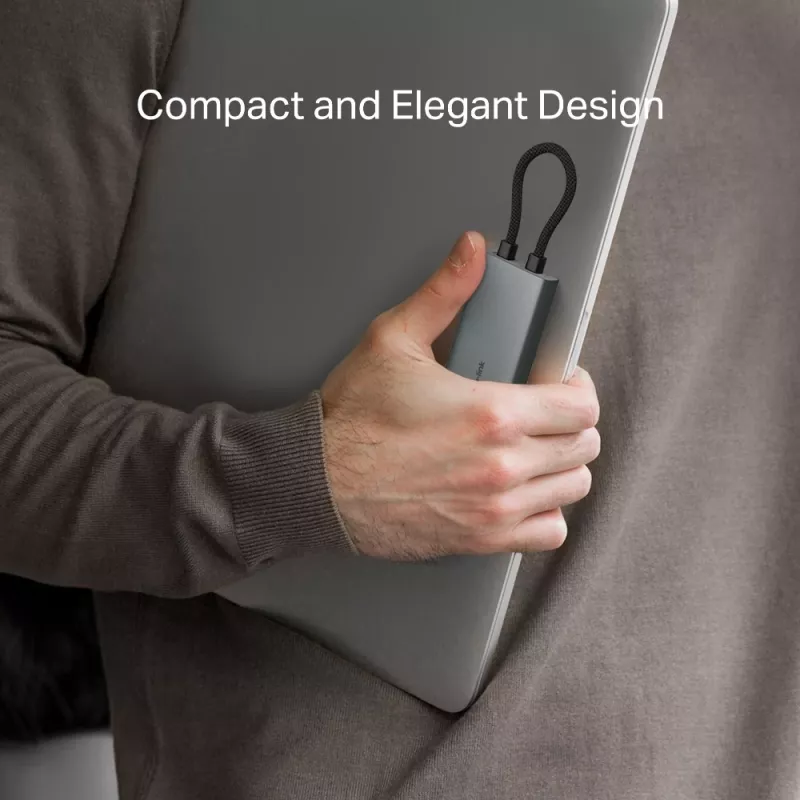 USB Type-C 7-in-1 stotelė TP-Link UH7021C — HDMI, USB 3.2 Gen1, USB 2.0, SD/microSD, 5000 Mbit/s, aliuminis juoda
