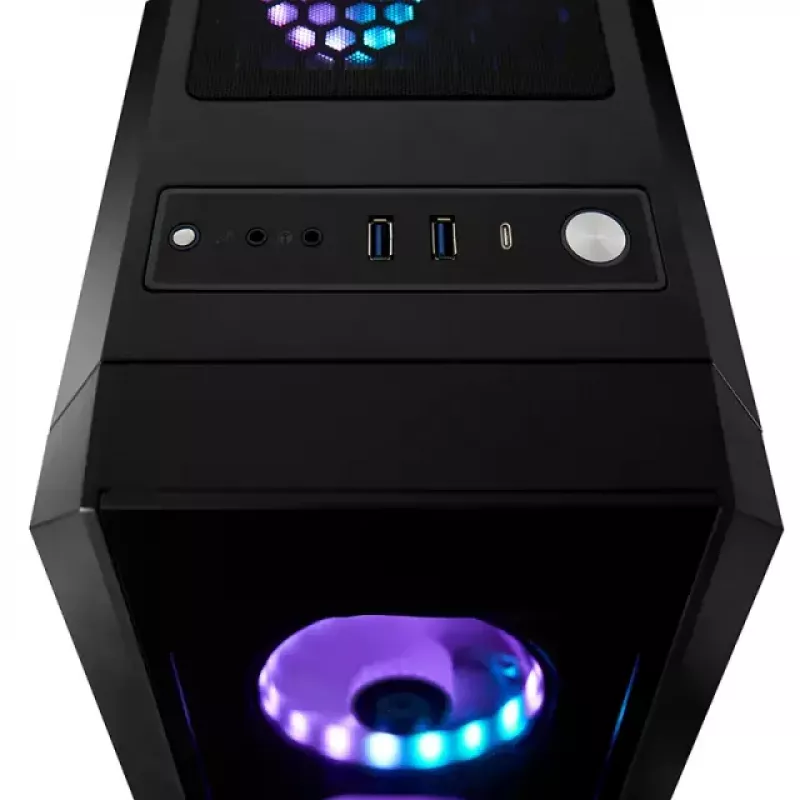 Korpusas PC Midi Tower CHIEFTEC SCORPION 3 GL-03B-UC-OP — juodas, grūdintas stiklas, ATX/Micro-ATX, 3x120mm priekyje + 1x120mm gale ventiliatoriai