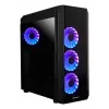 Korpusas PC Midi Tower CHIEFTEC SCORPION 3 GL-03B-UC-OP — juodas, grūdintas stiklas, ATX/Micro-ATX, 3x120mm priekyje + 1x120mm gale ventiliatoriai
