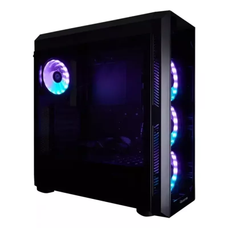 Korpusas PC Midi Tower CHIEFTEC SCORPION 3 GL-03B-UC-OP — juodas, grūdintas stiklas, ATX/Micro-ATX, 3x120mm priekyje + 1x120mm gale ventiliatoriai