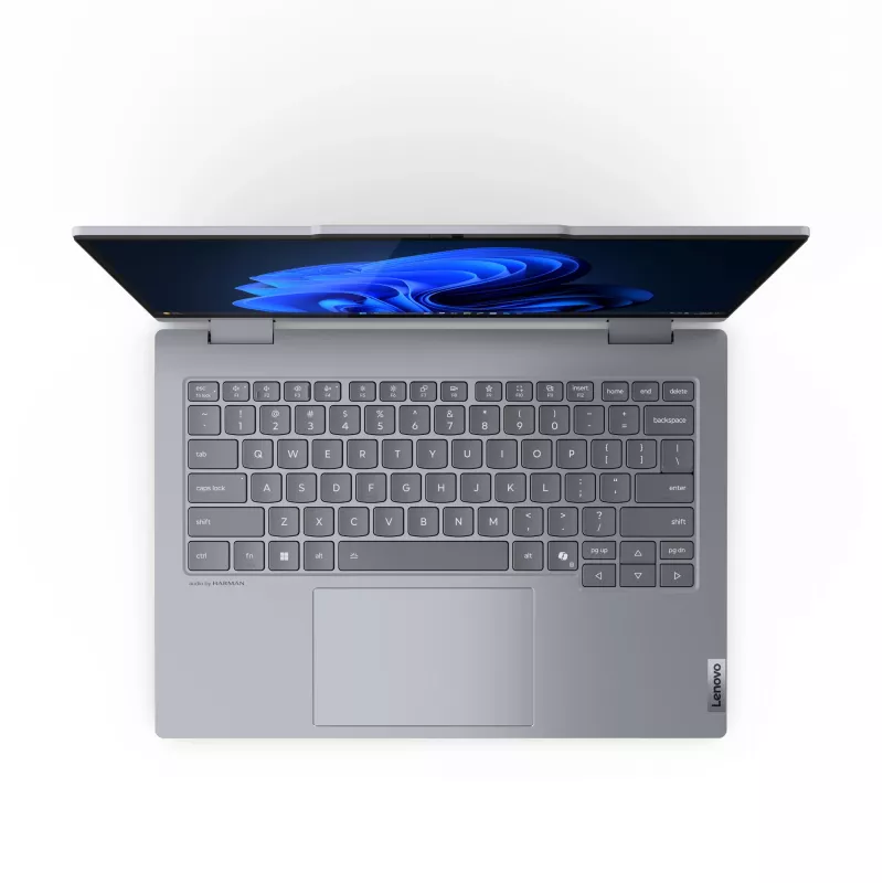 Hibridinis nešiojamas kompiuteris Lenovo ThinkBook 14 2-in-1 G5 IAU — 14 colių WUXGA, Intel Core Ultra 5 225U, 16 GB RAM, 512 GB SSD, Windows 11 Pro, pilka