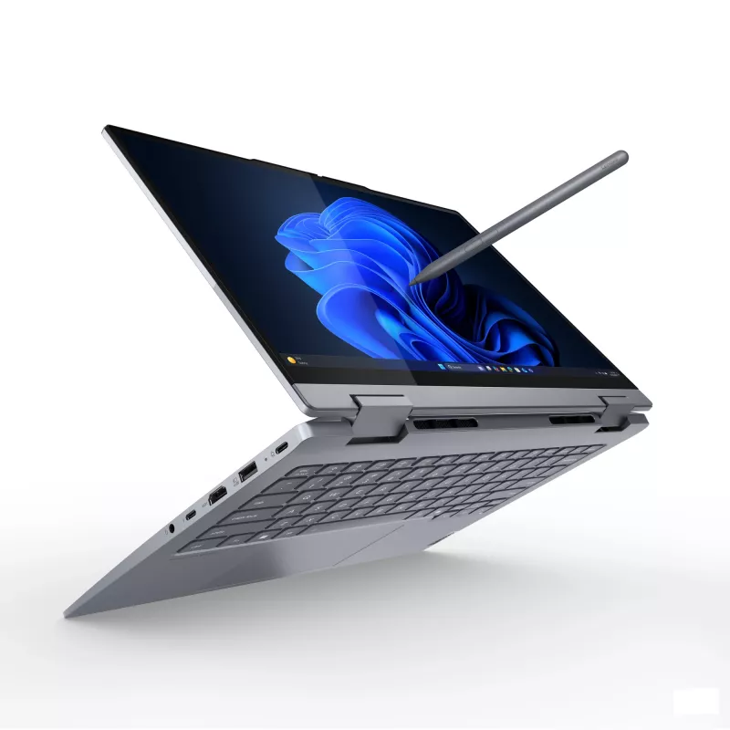 Hibridinis nešiojamas kompiuteris Lenovo ThinkBook 14 2-in-1 G5 IAU — 14 colių WUXGA, Intel Core Ultra 5 225U, 16 GB RAM, 512 GB SSD, Windows 11 Pro, pilka