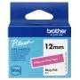 Etikečių juostelė Brother BTAG-P35 balta ant rožinės 1,2 cm 4 m